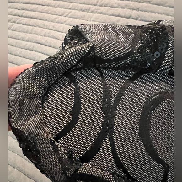 Coach Black & Gray Madison sequin op art Sophia - Picture 5 of 8